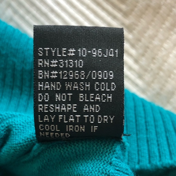 B-Wear Off The Shoulder Turquoise Sweater - Picture 4 of 6